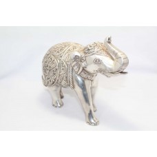 Elephant Sterling Silver Figure Indian Figurine Hand Engraved Home 